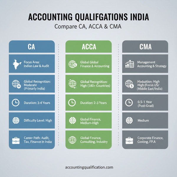 Accounting Qualifications in India 1 CA vs. ACCA vs. CMA: A Quick Comparison